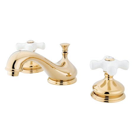 Kingston Brass KS1162PX 8" Widespread Bathroom Faucet, Polished Brass KS1162PX